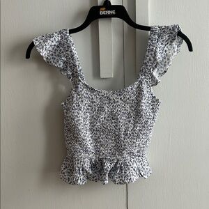 Wallflower Blue and White Smocked Blouse